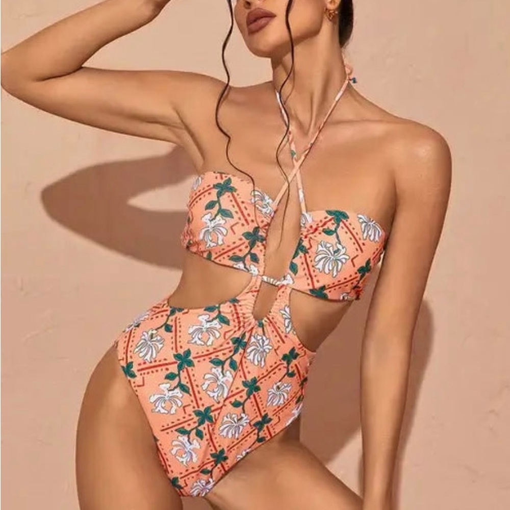 Floral Cutout Swimsuit